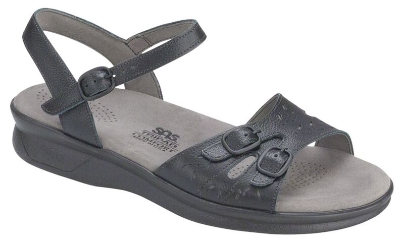 SAS Duo Quarter Strap Sandal Black Black (5M) | Website